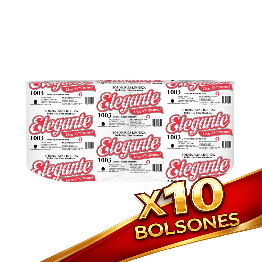 10 Bobina Elegante 24Cmx400M (10 Packs Cerrados)