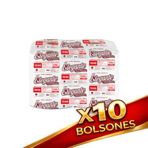 10 Papel Higiénico Elegante Cono Chico 8X300M (10 Bolsones Cerrados)