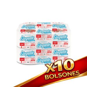 10 Papel Higiénico Elegante Cono Grande 8X300M (10 Bolsones Cerrados)