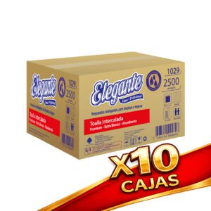 10 Toalla Manos Elegante 250 Hojas 10Paq (10 Cajas Cerradas)