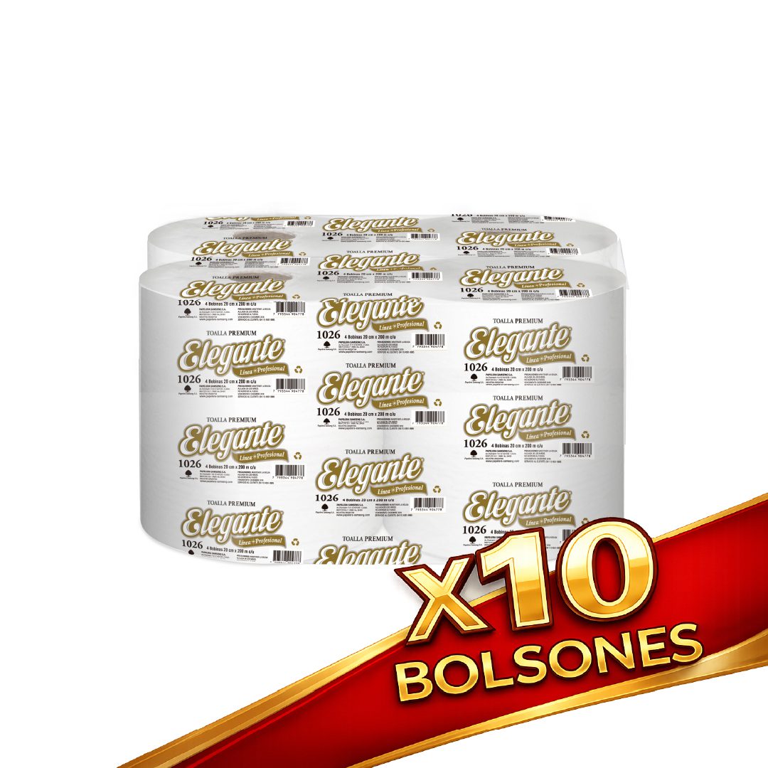 10 Toalla Manos Elegante Simple Hoja 4X200M (10 Packs Cerrados)