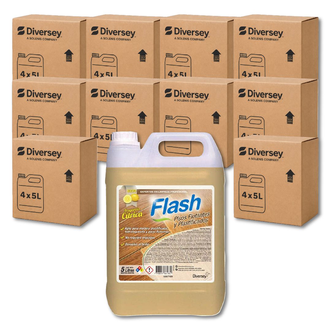 40 FLASH pisos flotantes y platificados 5l (10 Cajas Cerradas)