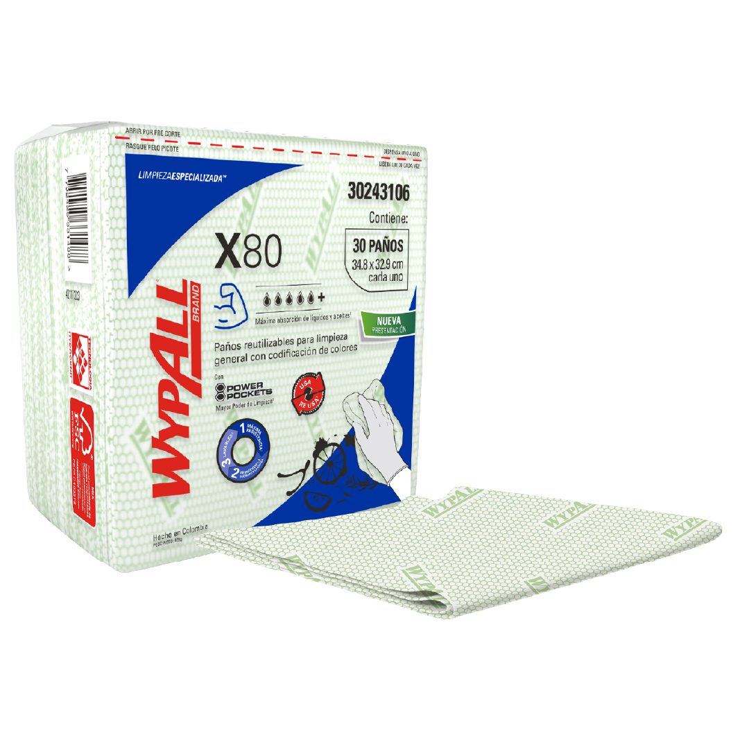 Wypall X80 Verde Doblados 30P