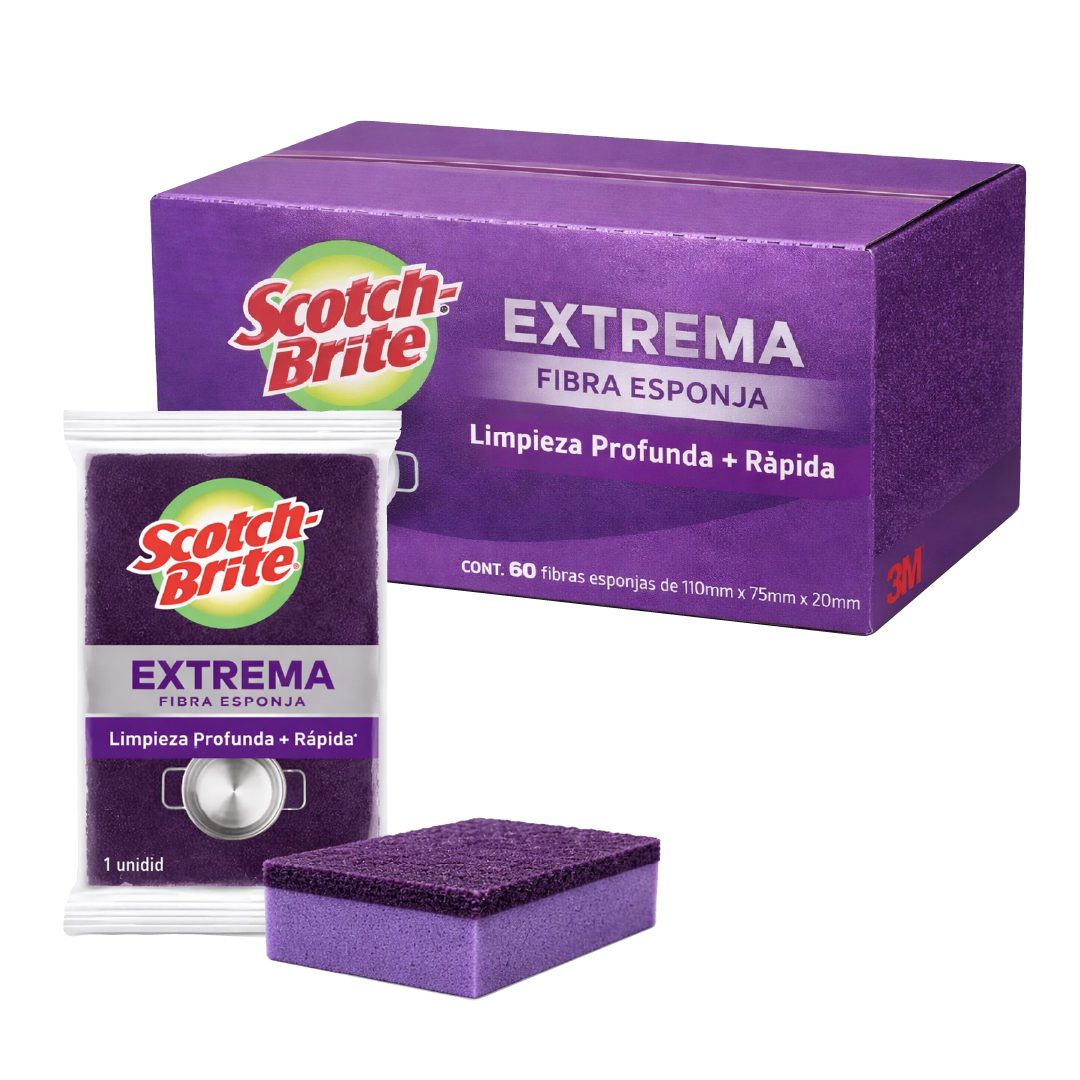 60 Esponja SCOTCH BRITE extrema violeta (Caja Cerrada)