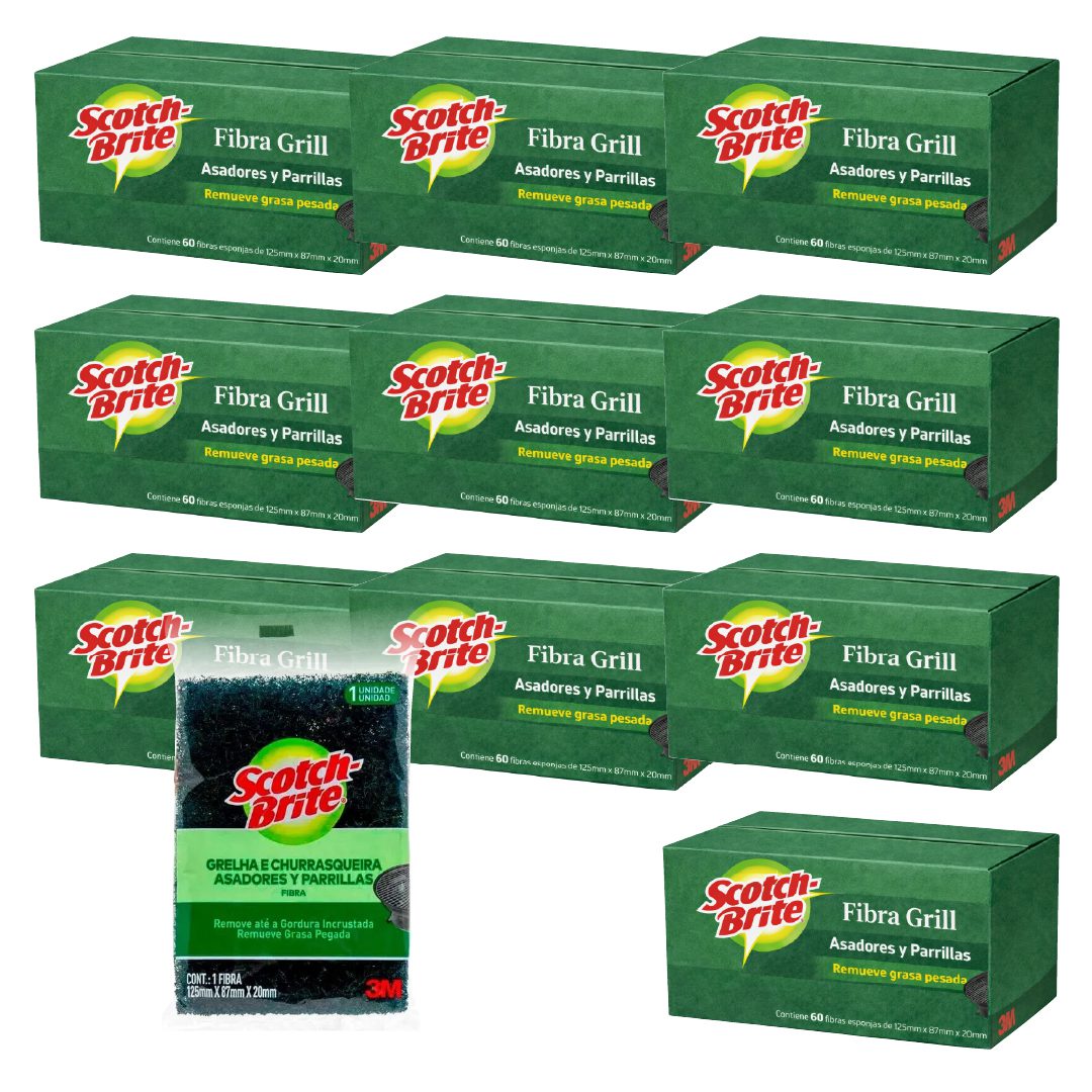 600 Fibra SCOTCH BRITE grill 12x9x2cm (10 Cajas Cerradas)