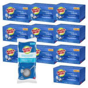 600 Esponja SCOTCH BRITE cero rayas azul 3u (10 Cajas Cerradas)