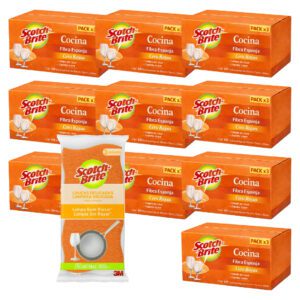 600 Esponja SCOTCH BRITE cero raya naranja 3u (10 Cajas Cerradas)