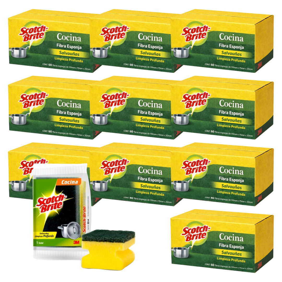 600 Esponja SCOTCH BRITE salvauñas (10 Cajas Cerradas)