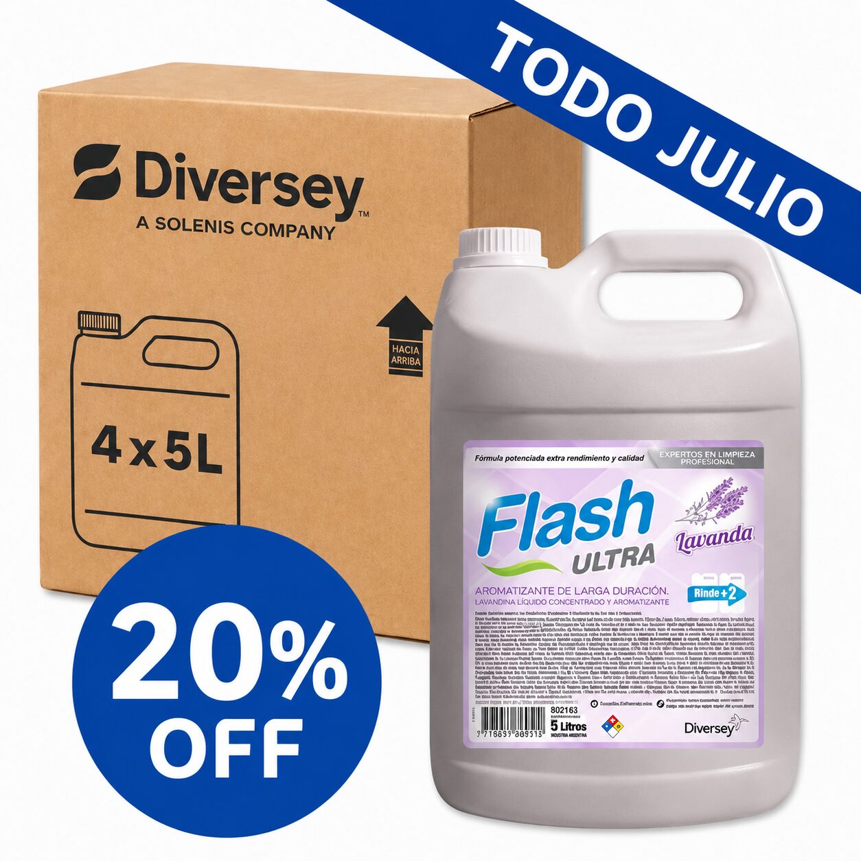 20%OFF Flash Ultra Lavanda 5l (Caja Cerrada)