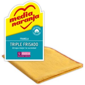 Franela Grande Clasica Media Naranja 45X50 Cm
