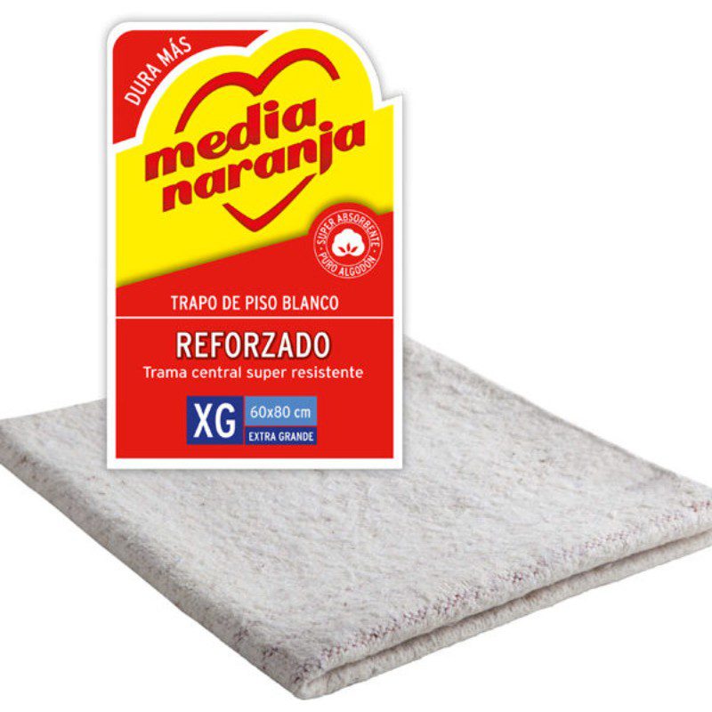 Trapo De Piso Reforzado Blanco Clasico 60Cm X 80Cm