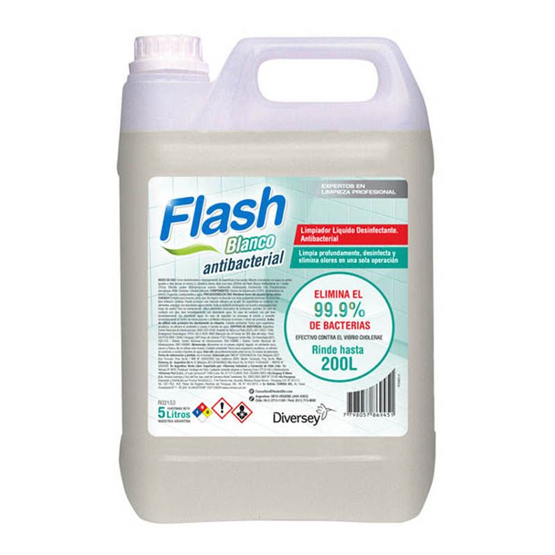 Flash Blanco Limpiador Antibacterial 5L