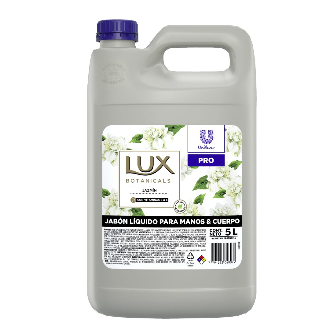 40 LUX jabón líquido jazmín 5l (10 Cajas Cerradas) - Imagen 2