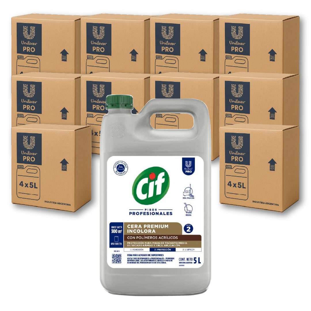 40 CIF cera premium incolora 5l (10 Cajas Cerradas)