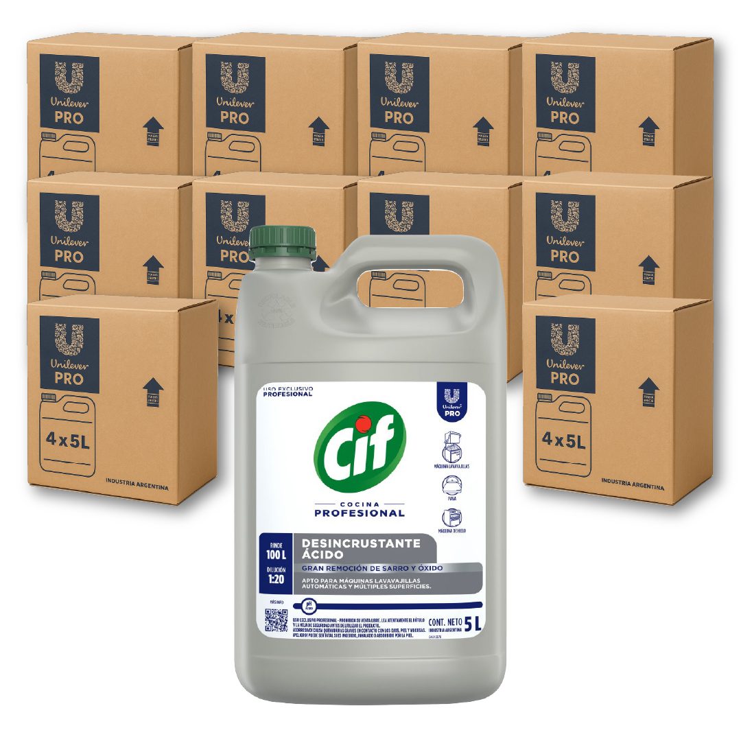 40 CIF desincrustante ácido 5l (10 Cajas Cerradas)