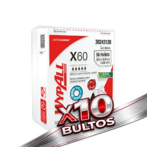 240 Wypall X60 Doblados 50P (10 Bolsones Cerrados)