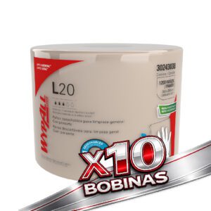 10 Wypall L20 Rollo Jumbo Natural (10 Bobinas)