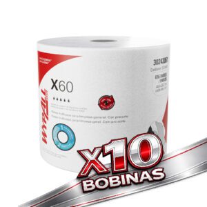 10 Wypall X60 Rollo Jumbo Blanco 890P (10 Bobinas)
