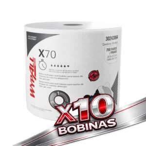 10 Wypall X70 Rollo Jumbo 750P (10 Bobinas)