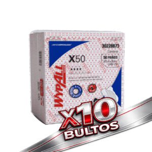 80 WYPALL x50 pre doblado rojo 29x32cm 50pa (10 Bolsones Cerrados)