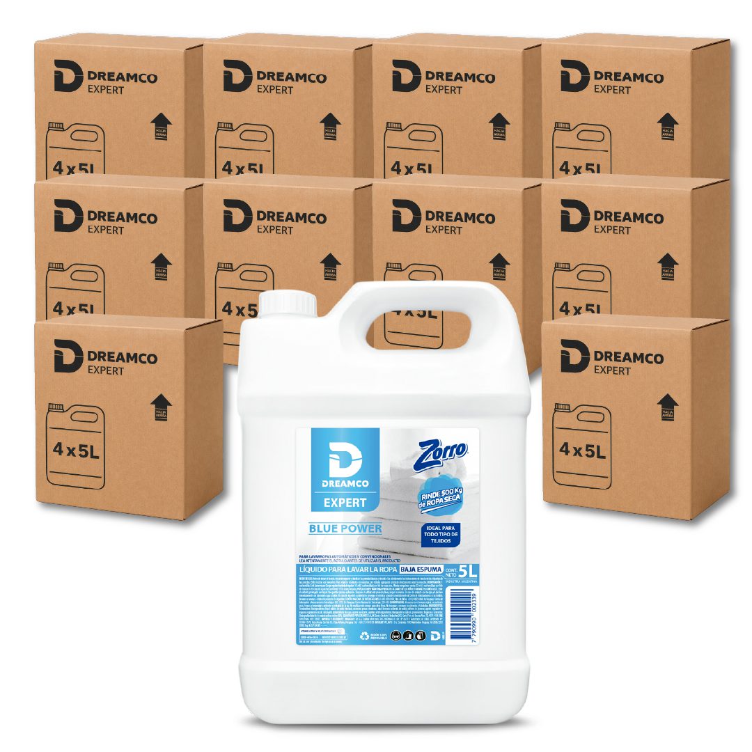40 Zorro Blue Power Líquido 5L (10 Cajas Cerradas)