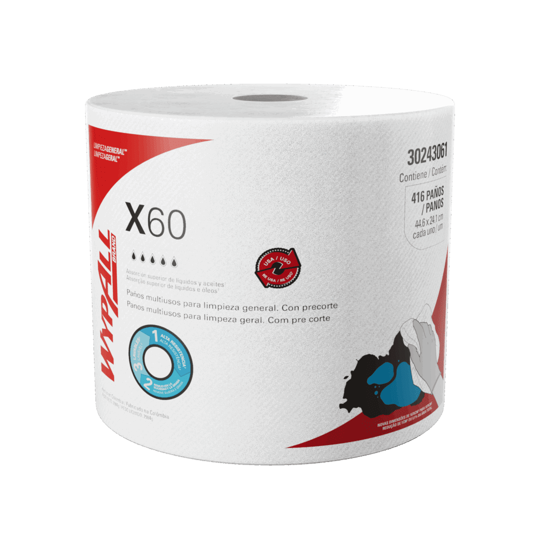 Wypall X60 Rollo Jumbo Blanco 890P