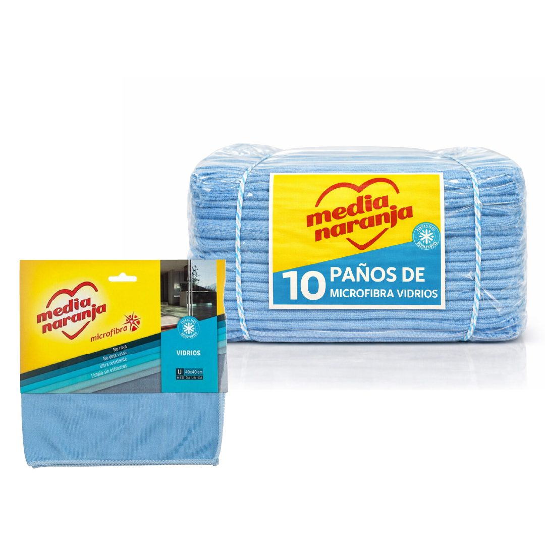 10 Paño Micro Vidrios 40X40 Cm (Bulto Cerrado)