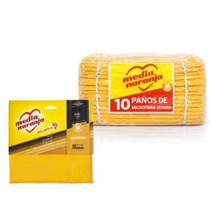 10 Paño Microfibra Lustradora Media Naranja (Bulto Cerrado)