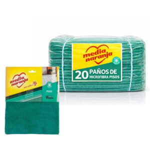 20 Paño De Microfibra Para Piso Media Naranja (Bulto Cerrado)
