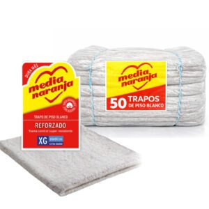 50 Trapo De Piso Reforzado Blanco Clasico 60Cm X 80Cm (Bulto Cerrado)
