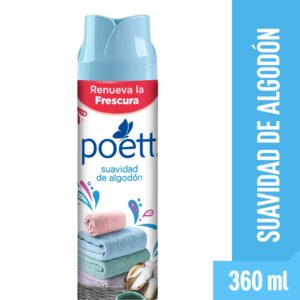 Poett Multi Ambientes Aerosol Suavidad De Algodón 360Cc