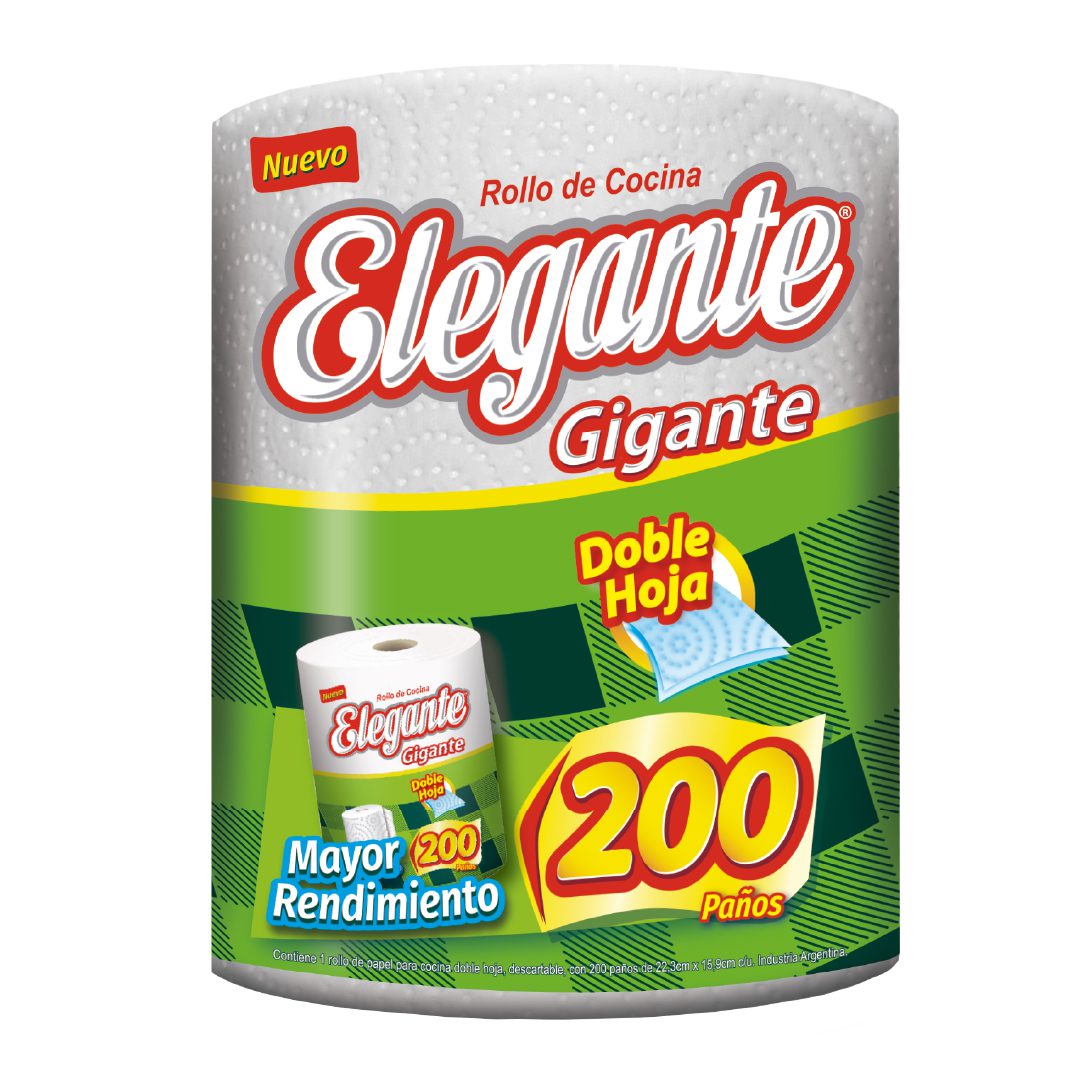Bolsón Rollo Cocina Elegante 200 Paños 12Paq