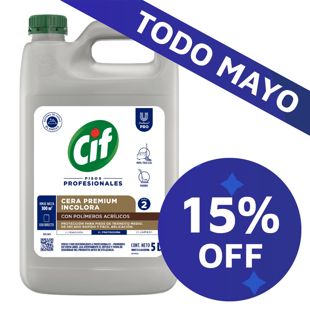 15%OFF Cera Premium Incolora 5L