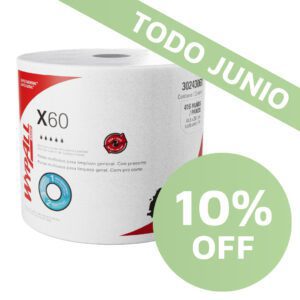 10%OFF Wypall X60 Rollo Jumbo Blanco 890P