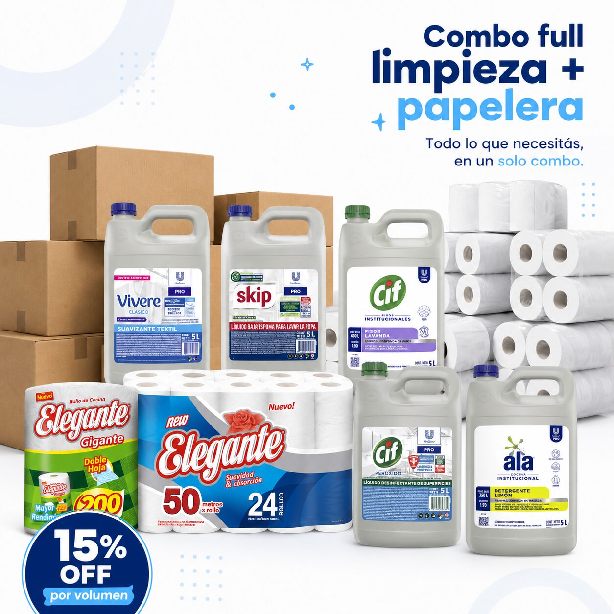 Combo Limpieza + Papelera 15%OFF